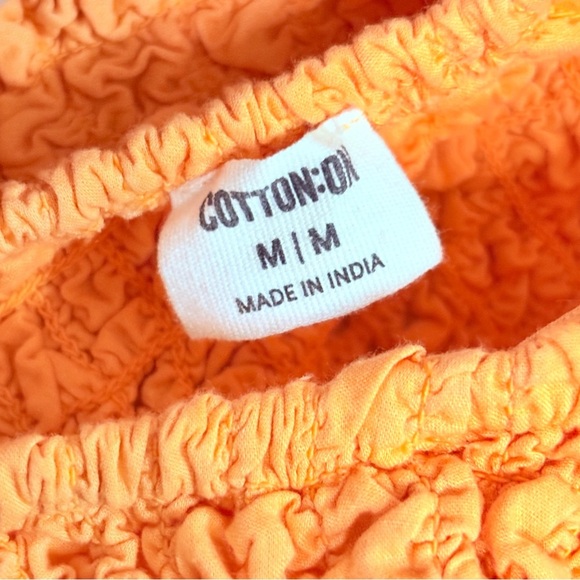 3/$10⚡️Cotton On Orange Halter Jumpsuit with Popcorn Smocked Bodice - Picture 6 of 15